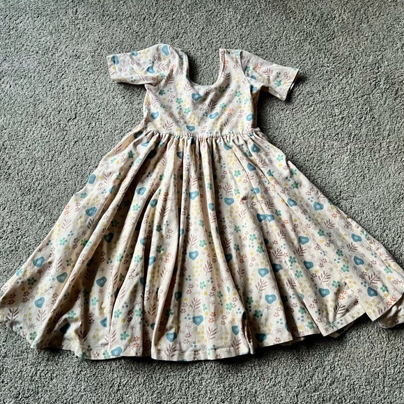 ALICE + AMES Girls Size 10 Floral Twirl Fit Flare Dress - Picture 3 of 4
